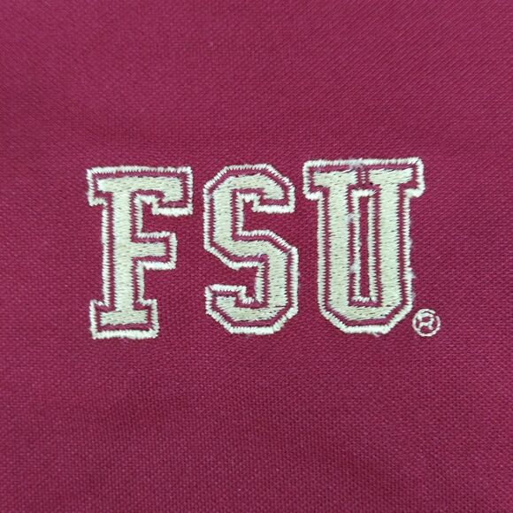 FSU Florida State University Mens Large Polo Shirt Short Sleeve Embroidered Logo - Picture 2 of 8
